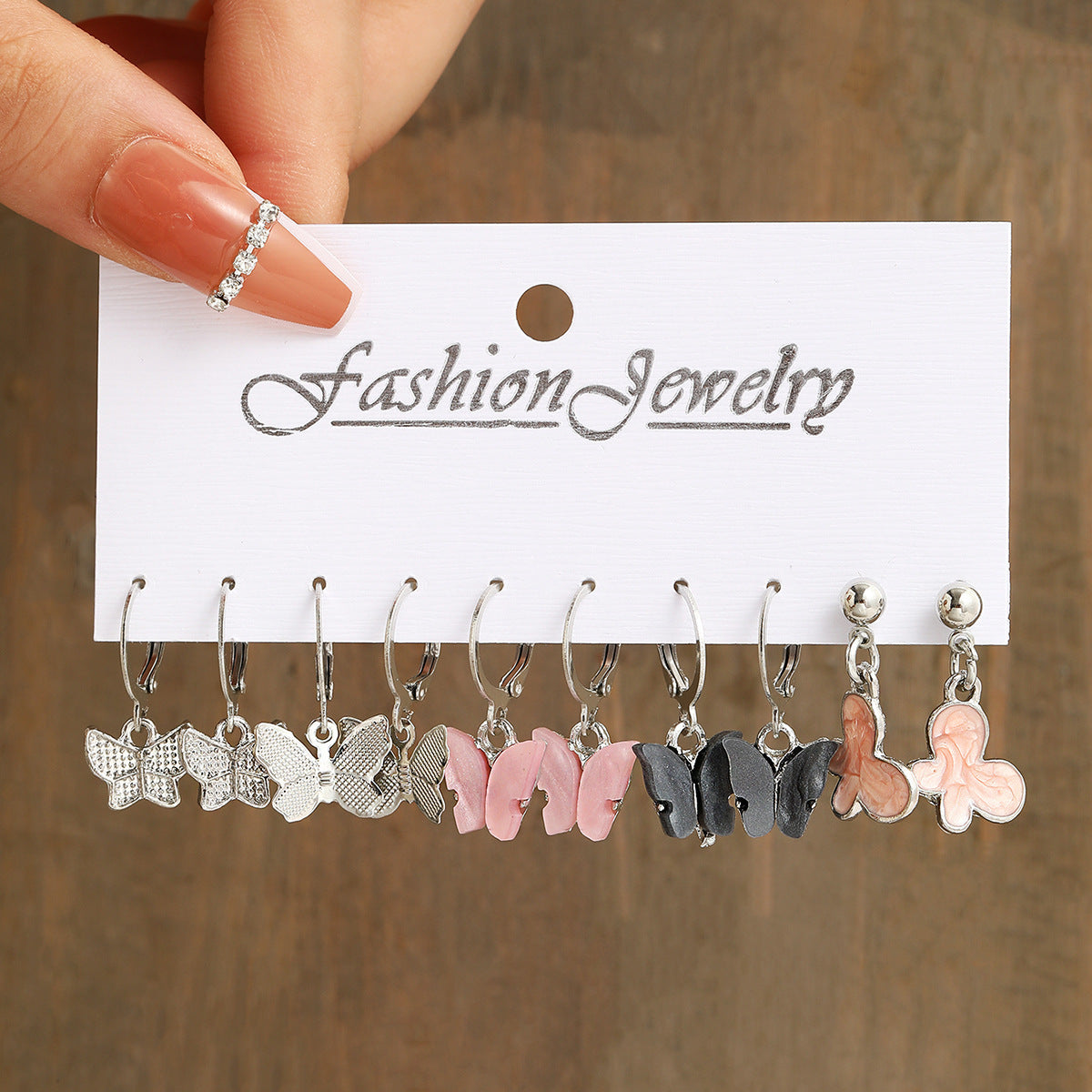 1 Set Simple Style Butterfly Inlay Alloy Pearl Earrings