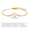 Ig Style Korean Style Round Heart Shape Flower Stainless Steel Plating Inlay Zircon 18k Gold Plated Bracelets