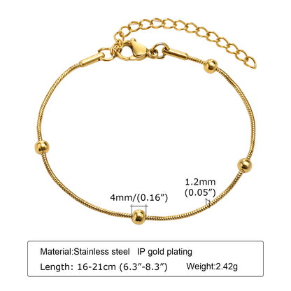 Ig Style Korean Style Round Heart Shape Flower Stainless Steel Plating Inlay Zircon 18k Gold Plated Bracelets