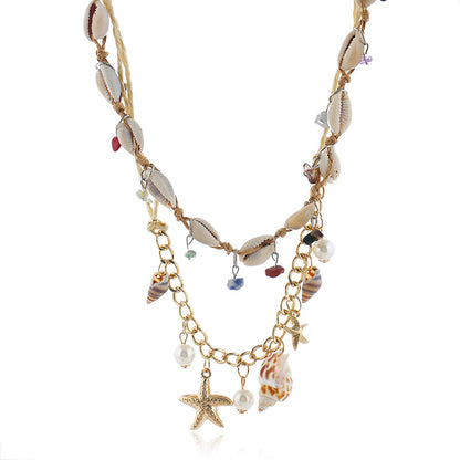 Hawaiian Beach Starfish Shell Alloy Shell Wholesale Necklace