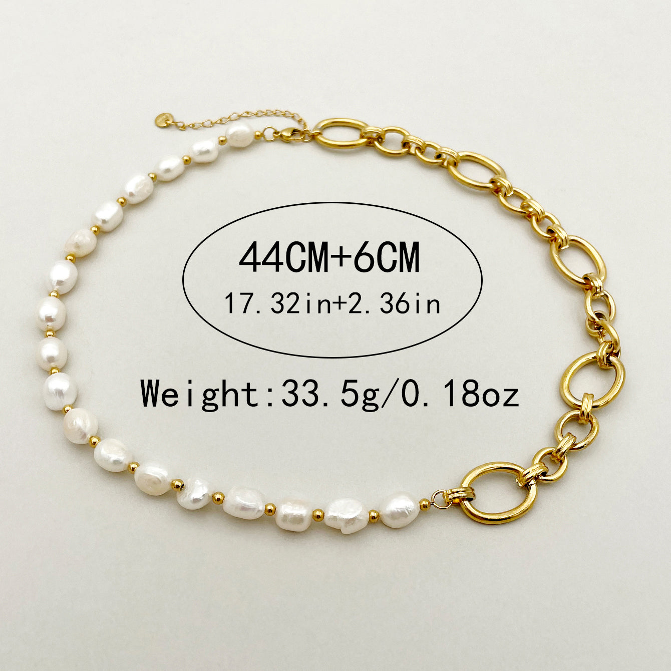 Wholesale Jewelry Simple Style Classic Style Oval Stainless Steel Imitation Pearl Gold Plated Plating Necklace