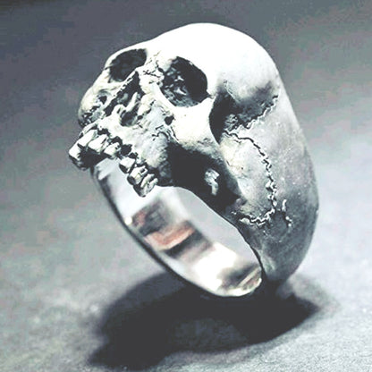 Hip-Hop Punk Streetwear Skull Alloy Plating Men'S Rings