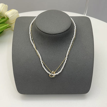 Elegant Flower Artificial Diamond Artificial Pearl Wholesale Pendant Necklace