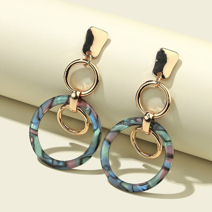 1 Pair Retro Geometric Snake Alloy Earrings