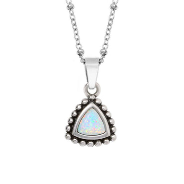 Casual Simple Style Triangle Eye Stainless Steel Plating Inlay Zircon 18k Gold Plated Pendant Necklace