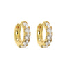 1 Pair Shiny Round Plating Inlay Copper Zircon Hoop Earrings