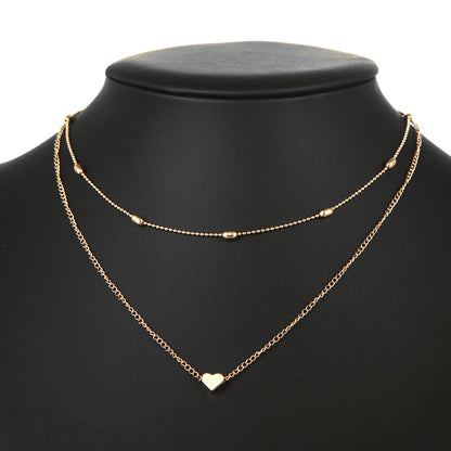 Simple Style Classic Style Heart Shape Alloy Wholesale Layered Necklaces