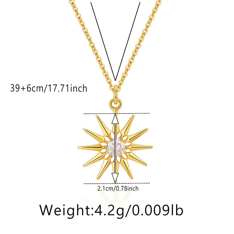 Elegant Heart Shape Copper Plating Inlay Zircon Pendant Necklace