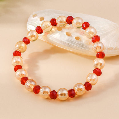 Wholesale Jewelry Sweet Round Beaded Glass Bracelets