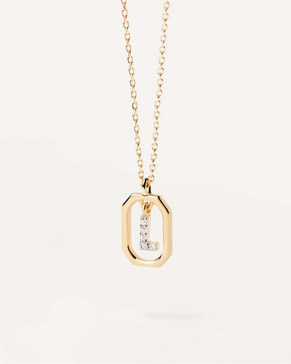 Casual Simple Style Letter Sterling Silver Plating Inlay Zircon Pendant Necklace