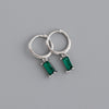 1 Pair Modern Style Square Inlay Copper Zircon Earrings