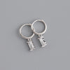 1 Pair Modern Style Square Inlay Copper Zircon Earrings