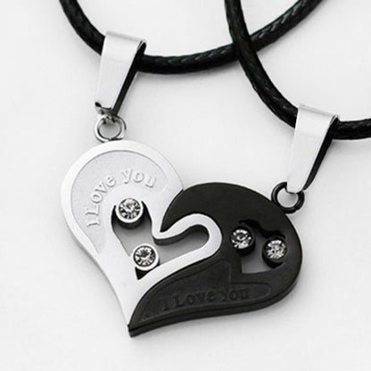 Modern Style Heart Shape Artificial Gemstones Metal Wholesale Pendant Necklace