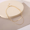 Retro Solid Color Iron Copper Gold Plated Layered Necklaces In Bulk