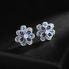 1 Pair Sweet Simple Style Flower Plating Inlay Copper Zircon White Gold Plated Gold Plated Ear Studs