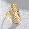 Streetwear Color Block Stainless Steel Plating 14k Gold Plated Open Rings