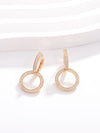 1 Pair Elegant Luxurious Solid Color Plating Inlay Copper Zircon White Gold Plated Gold Plated Drop Earrings