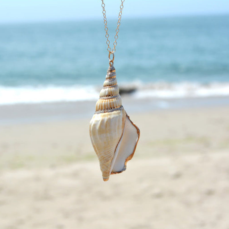 Vacation Conch Alloy Wholesale Pendant Necklace