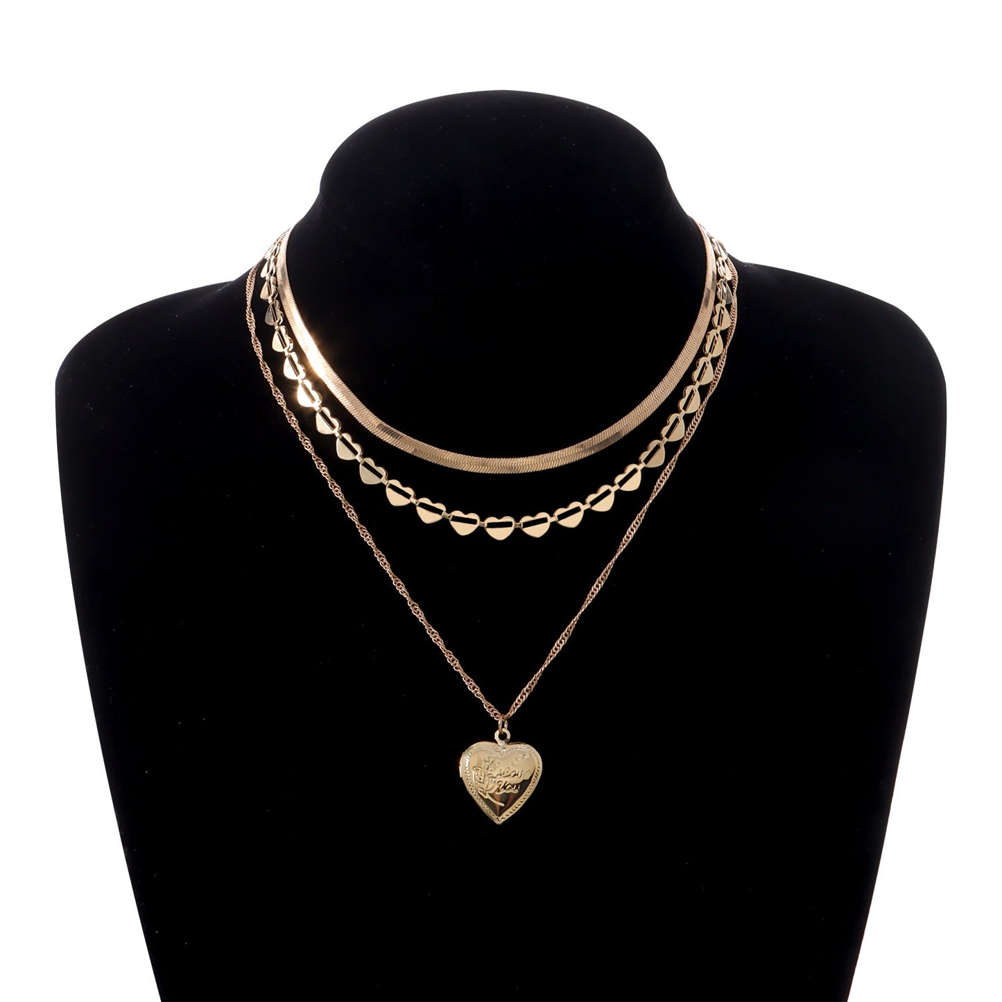 Streetwear Heart Shape Alloy Wholesale Layered Necklaces