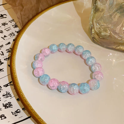 Wholesale Jewelry Lady Gradient Color Glass Beaded Bracelets