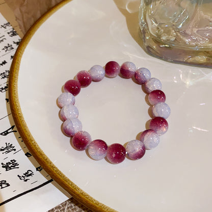 Wholesale Jewelry Lady Gradient Color Glass Beaded Bracelets