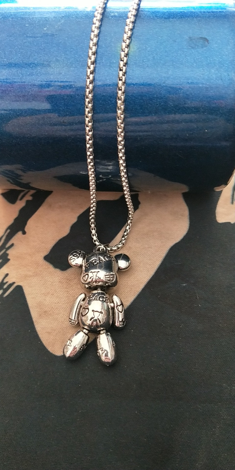 Streetwear Animal Bear Alloy Titanium Steel Wholesale Pendant Necklace