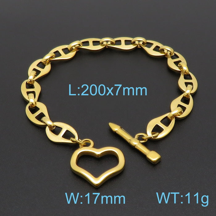 European And American Gold Heart-shaped Geometric Chain Niche Design Sense Ladies Suit