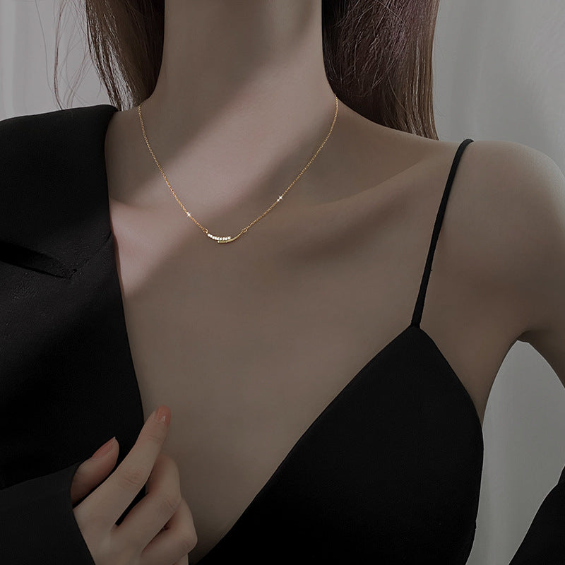 Simple Style Korean Style Geometric Copper Inlay Zircon Necklace