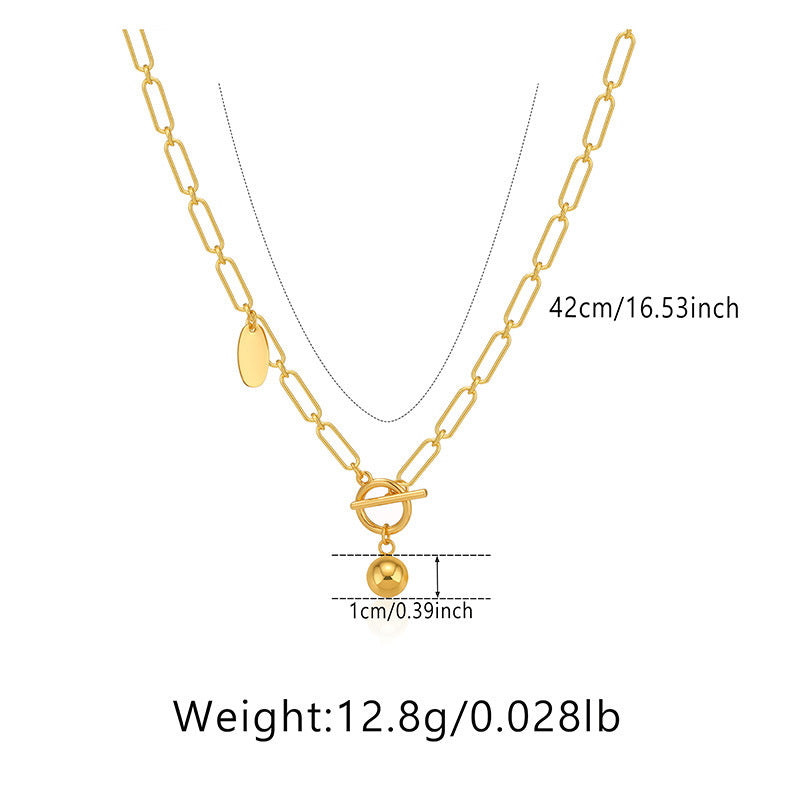 Classic Style Geometric Heart Shape Copper Irregular Plating Chain Gold Plated Pendant Necklace