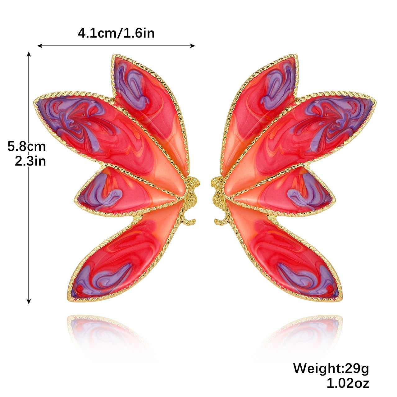 1 Pair Ig Style Sweet Butterfly Enamel Plating Inlay Alloy Zircon Drop Earrings