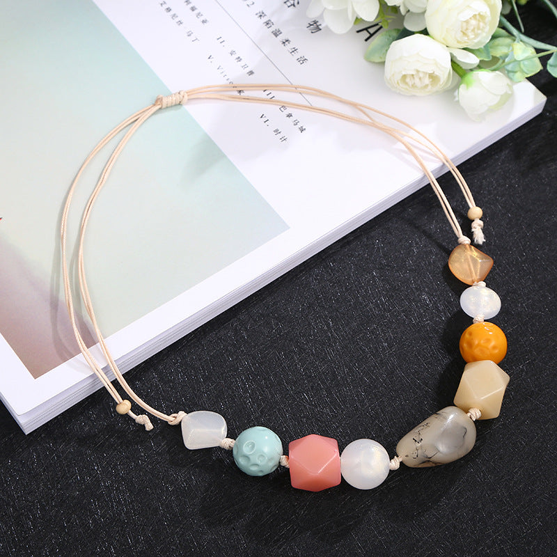 Casual Vacation Irregular Plastic Resin Wholesale Sweater Chain