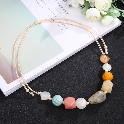 Casual Vacation Irregular Plastic Resin Wholesale Sweater Chain