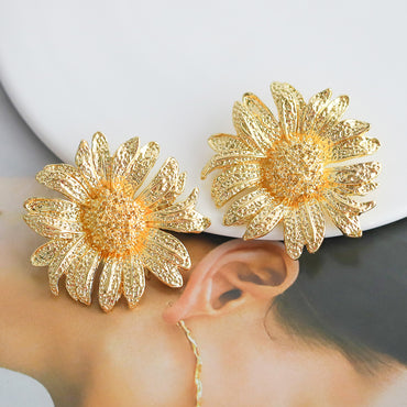 Vacation Sweet Daisy Alloy Plating Gold Plated Women's Jewelry Set