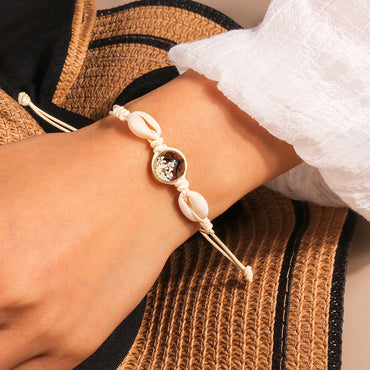 Vacation Solid Color Shell Braid Women's Bracelets