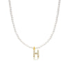 Basic Simple Style Letter Gold Plated Zircon Imitation Pearl Wholesale Pendant Necklace