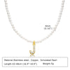 Basic Simple Style Letter Gold Plated Zircon Imitation Pearl Wholesale Pendant Necklace