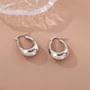 1 Pair Simple Style Streetwear U Shape Solid Color Stainless Steel Earrings