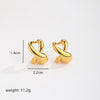 1 Pair Ig Style Elegant Solid Color Plating Hollow Out Copper 18k Gold Plated Ear Studs