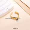 Classic Style Solid Color Stainless Steel Plating Inlay Zircon 18k Gold Plated Open Rings