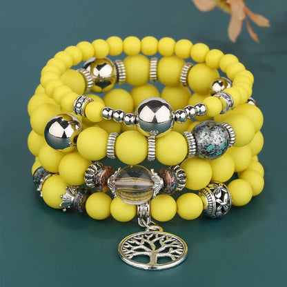 Wholesale Jewelry Retro Round Dull Polish Bead Beaded Bracelets