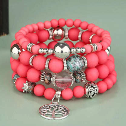 Wholesale Jewelry Retro Round Dull Polish Bead Beaded Bracelets