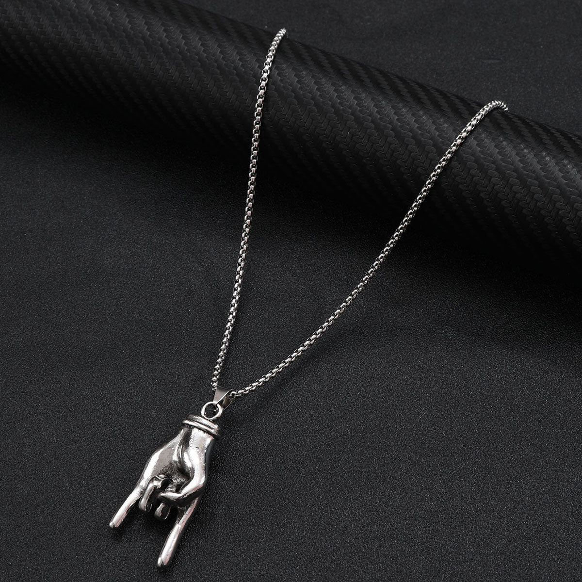 Hip-hop Punk Cross Tree Skull Stainless Steel Alloy Plating Silver Plated Pendant Necklace