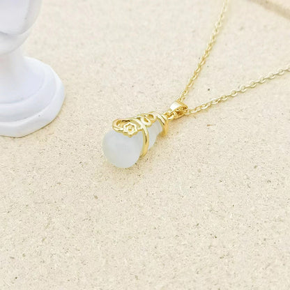 Elegant Simple Style Clouds Rabbit Gourd Titanium Steel Plating Pendant Necklace