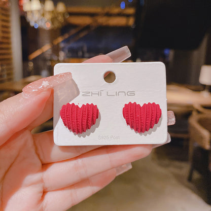 1 Pair Modern Style Heart Shape Plating Alloy Ear Studs