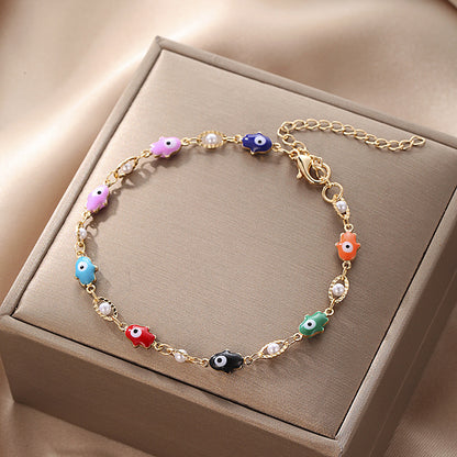 Wholesale Jewelry Casual Simple Style Star Heart Shape Bow Knot Alloy Rhinestones Pearl Plating Inlay Bracelets