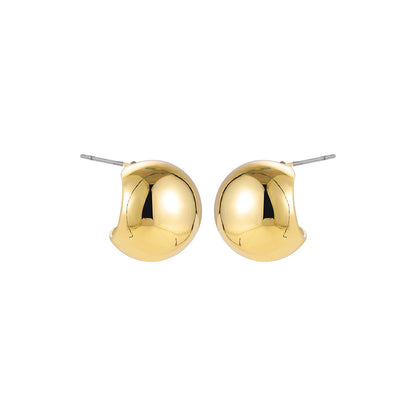 1 Pair Simple Style Solid Color Plating Stainless Steel Gold Plated Ear Studs