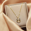 Simple Style Geometric Stainless Steel Copper Plating Inlay Rhinestones Gold Plated Pendant Necklace