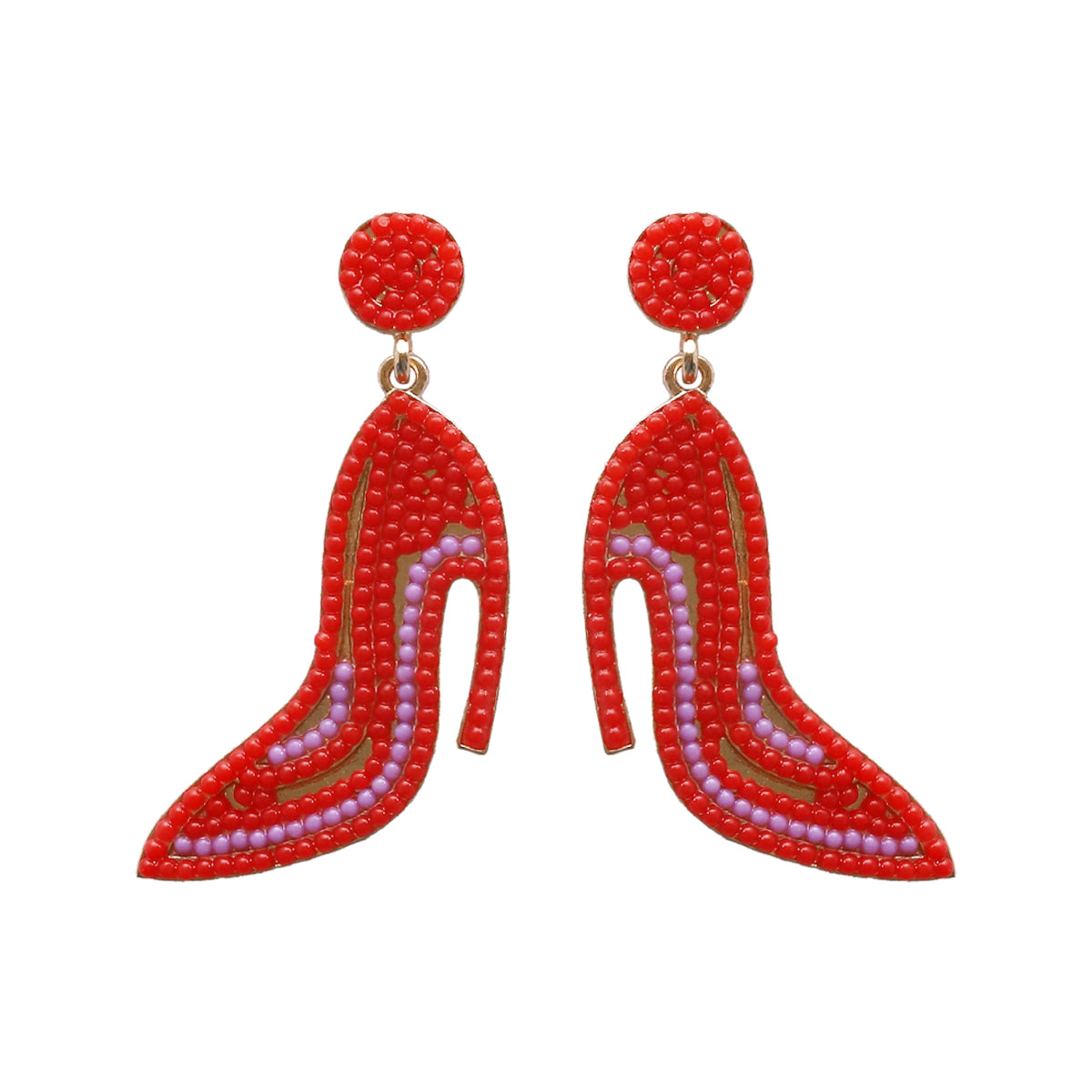 1 Pair Exaggerated Commute High Heel Inlay Alloy Resin Drop Earrings