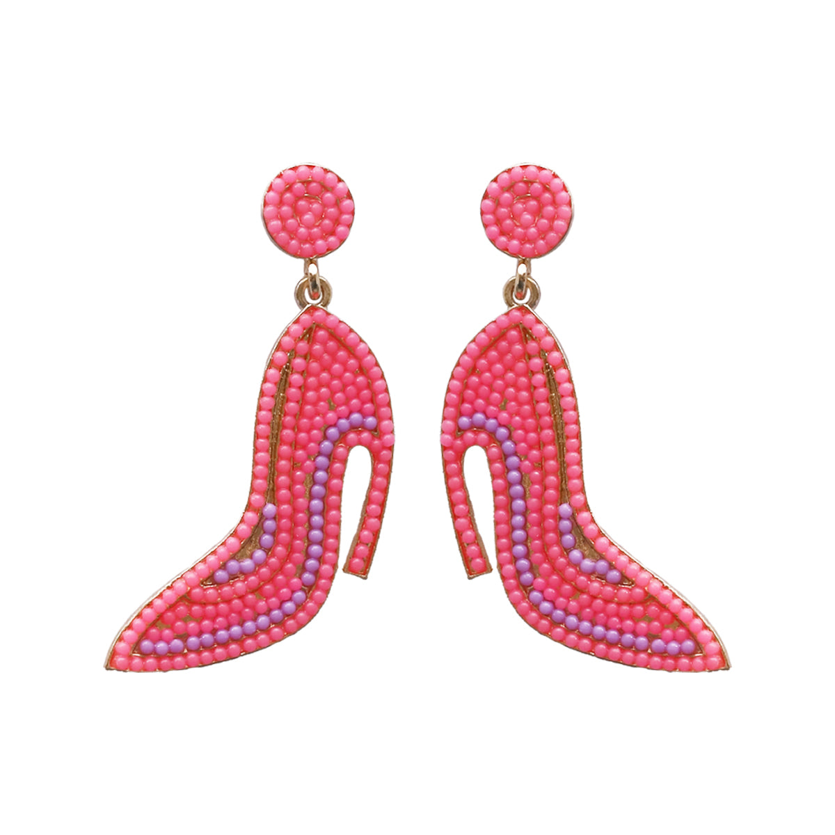 1 Pair Exaggerated Commute High Heel Inlay Alloy Resin Drop Earrings