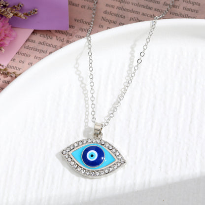 Ethnic Style Devil's Eye Zircon Alloy Wholesale Pendant Necklace